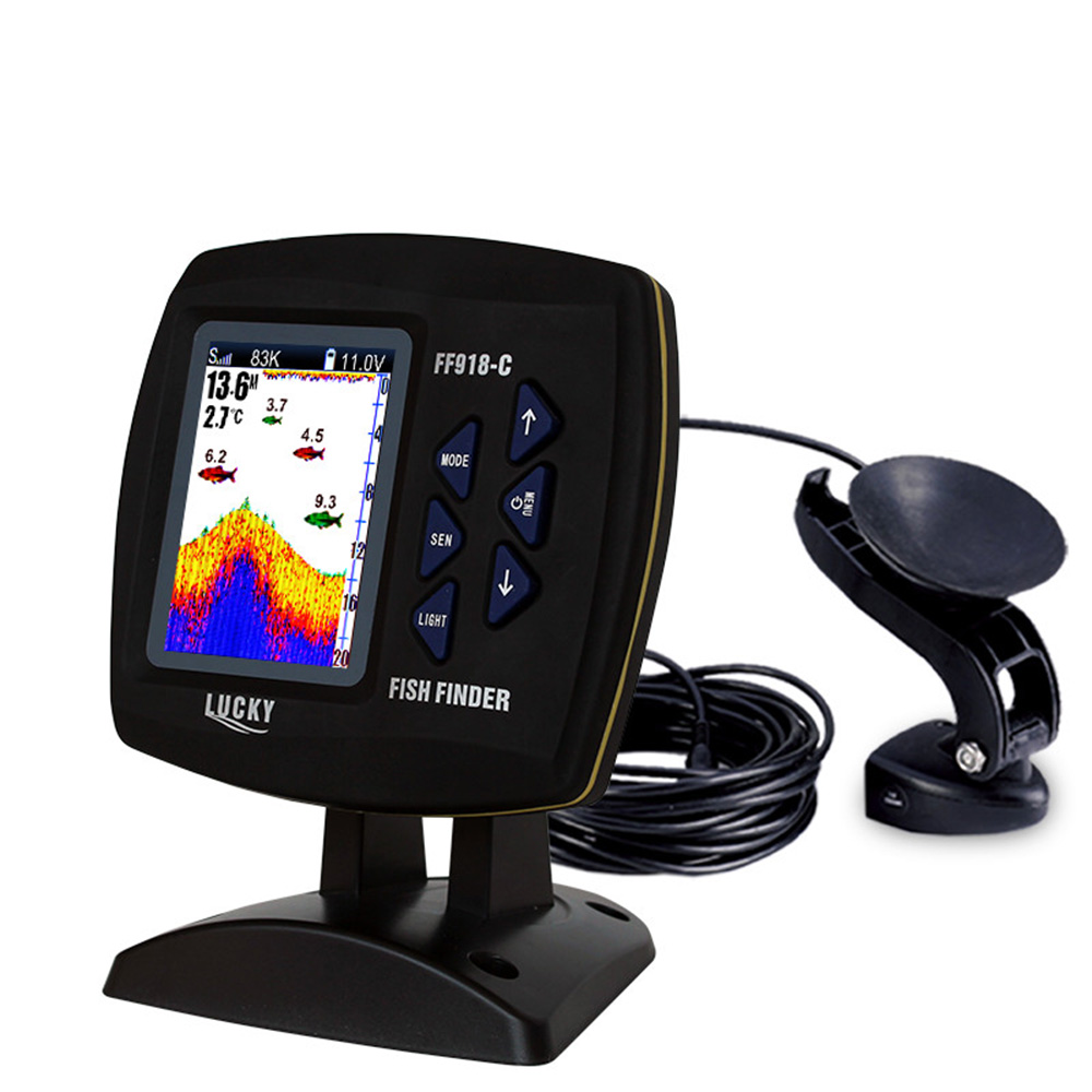 Fishing Depth Finder - FF918-C100DS 컬러 스크린 유선 어군 탐지기,
