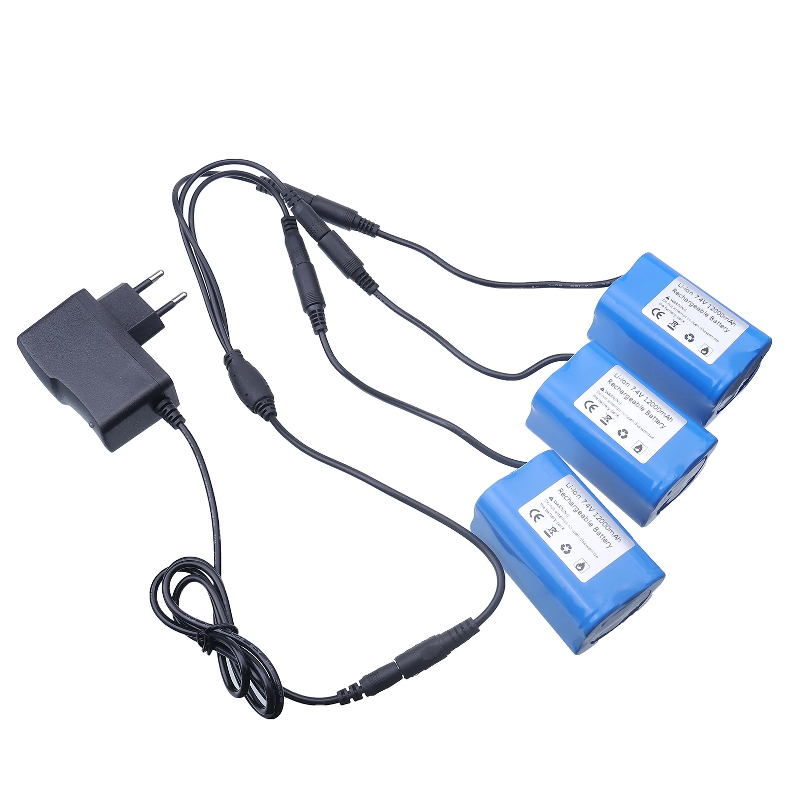 Fish Finder Charger - 7.4V 12000mAh 배터리(USB 충전기 포함) T188
