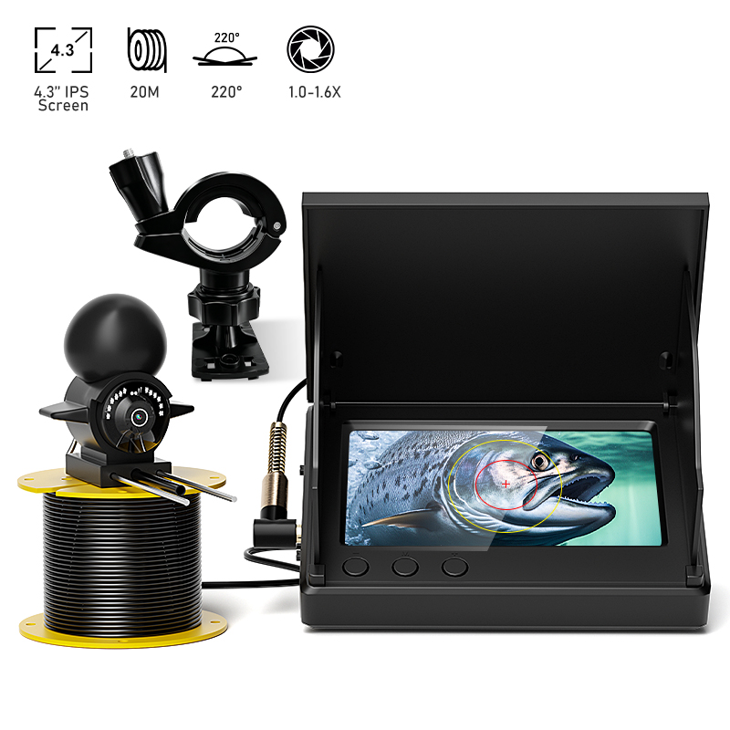 4.3인치 LCD 휴대용 어군탐지기, 20m 수중 카메 - Fish Finder Portable 리뷰 및 가격