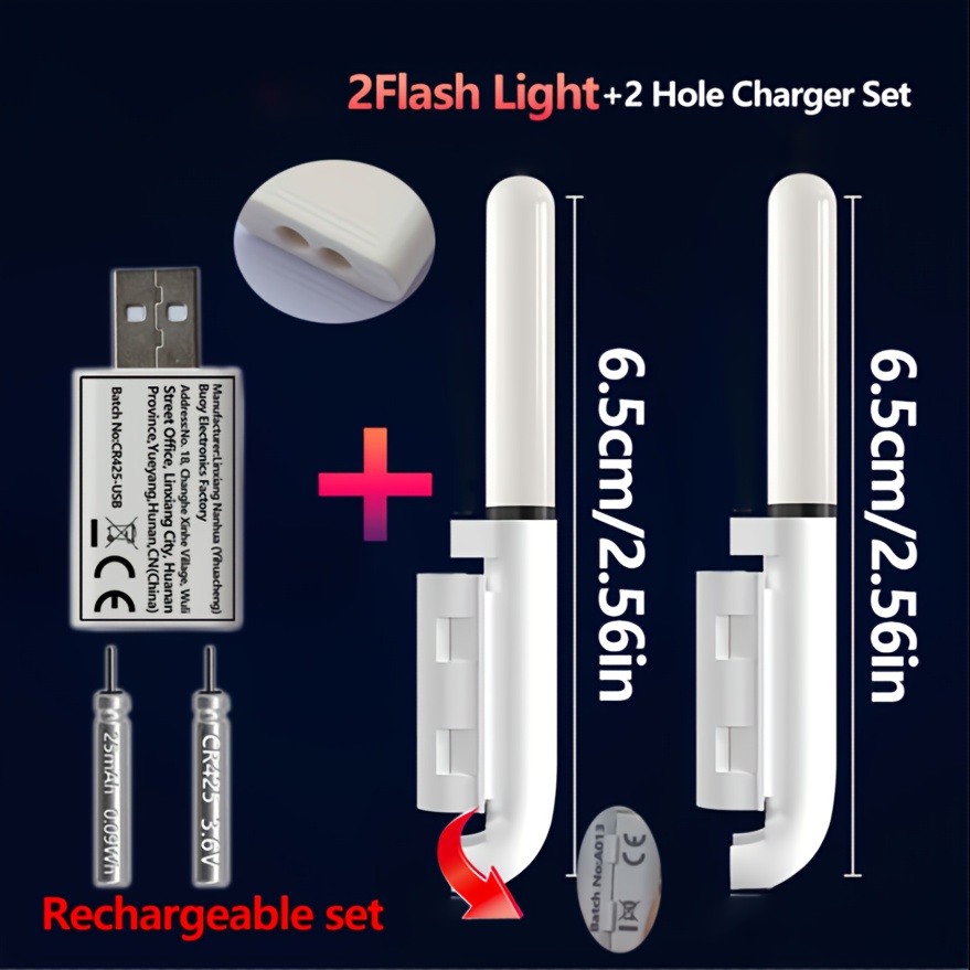 낚시 5종 세트(낚싯대 끝부분 조명 2개 + 충전식 C - Fish Finder Charger 리뷰 및 가격