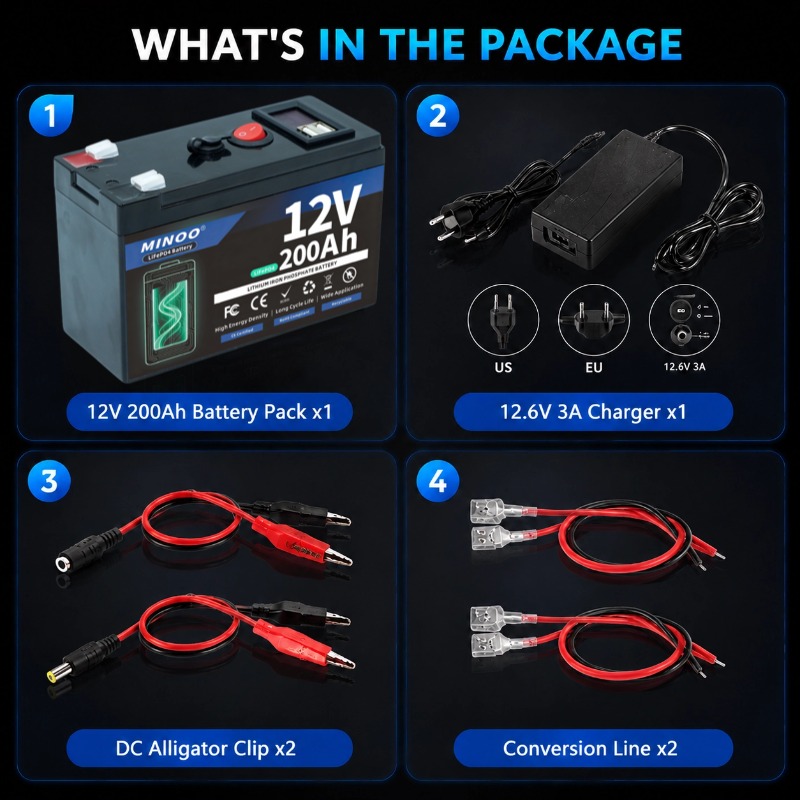 12V 200Ah 리튬인산철 배터리 딥 사이클 충전식  - Fish Finder Charger 리뷰 및 가격